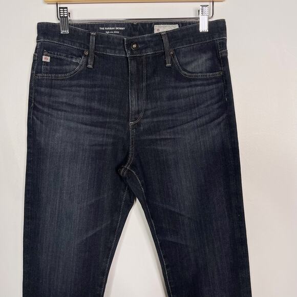 AG Adriano Goldschmied Womens 28 Farrah High Rise Skinny Jeans Dark Wash Cotton - Picture 3 of 9